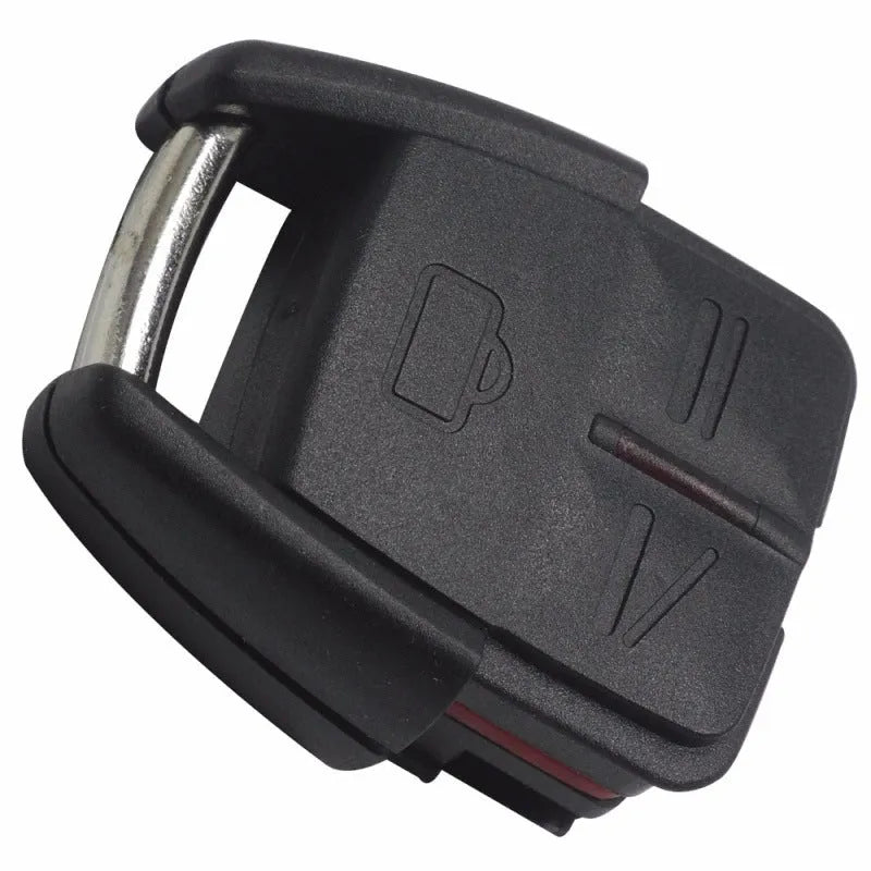Black plastic Opel three-button remote key shell, 20g replacement casing with three key buttons