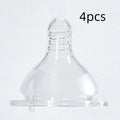 Transparent liquid silicone wide mouth baby bottle nipple cross hole size for newborns 0-3 months