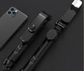 Bluetooth selfie stick tripod with remote, 680mm handheld, 650mm tripod, holds phones up to 6.0 inches, White or Black