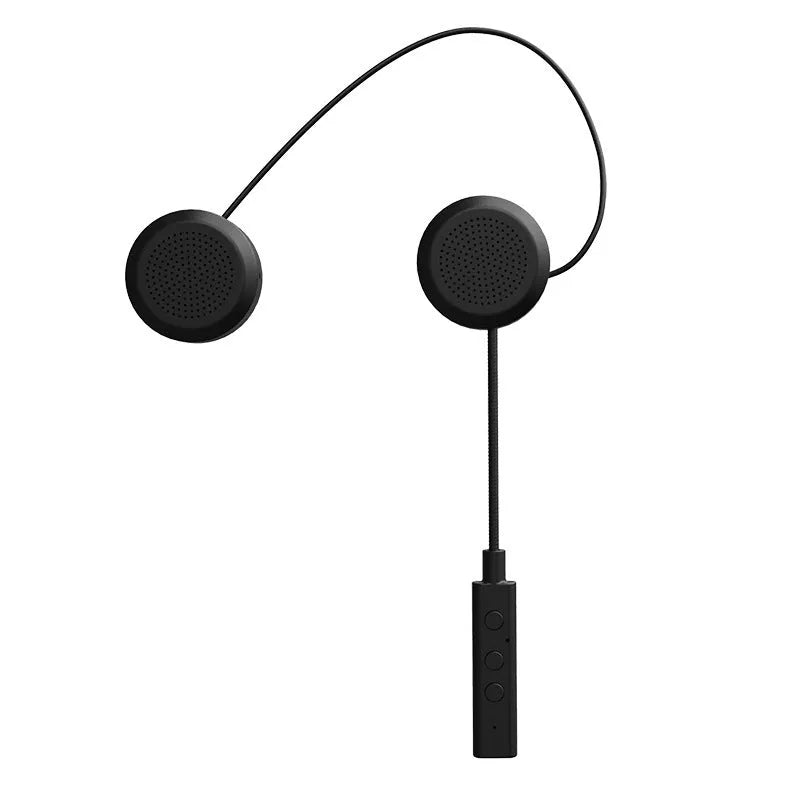 Black motorcycle helmet Bluetooth headset with large volume stereo and waterproof design on helmet interior