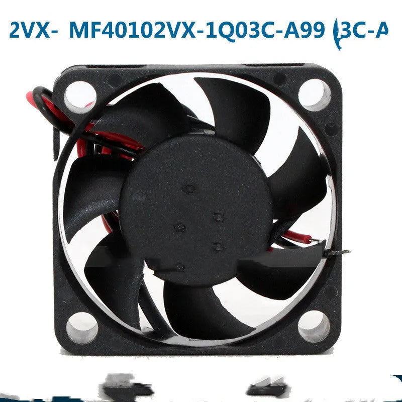 MF40102VX-1Q03C-A99 24V 4cm DC axial cooling fan with black frame and blades