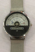 Gold or silver men's sports watch with 40mm dial, alloy case, and stainless steel or leather strap.