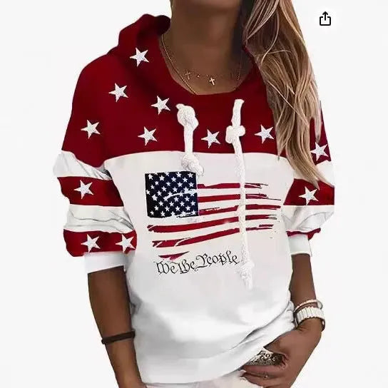 Men's loose fit digital print pullover hoodie in polyester blend fabric with hood and side pockets