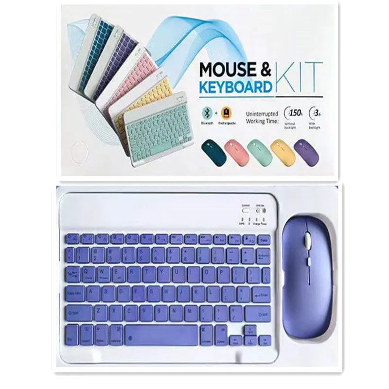 10-inch Bluetooth keyboard and wireless mouse set in selected colour with TY-C interface and USB linker