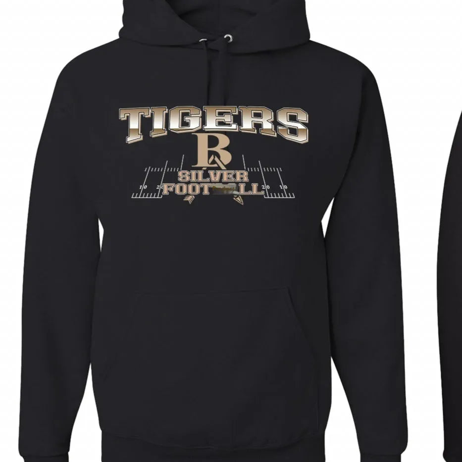 Black European sports hoodie with drop-shoulder sleeves and no collar design