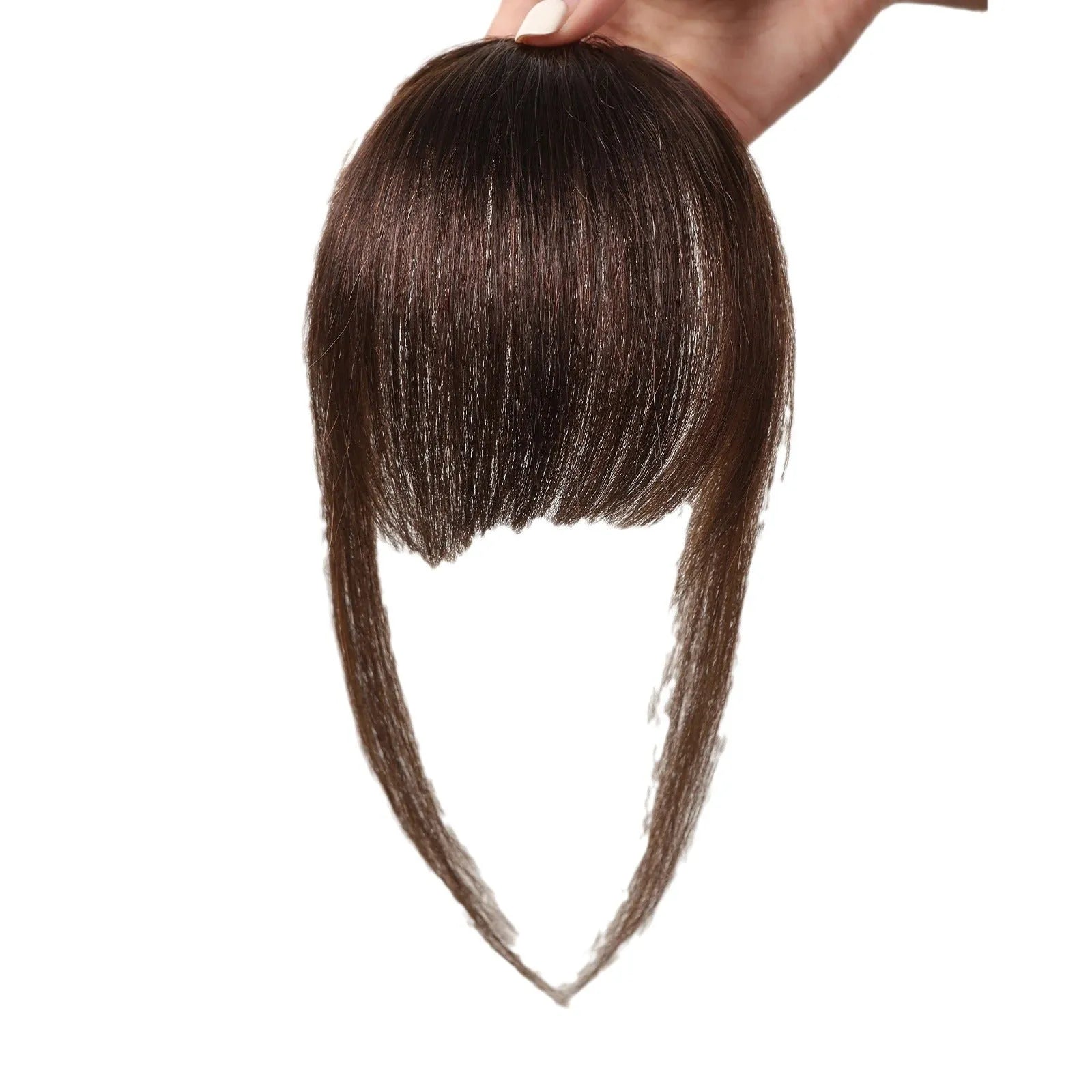 Long curly one piece bangs wig set in black made from high-temperature fibre