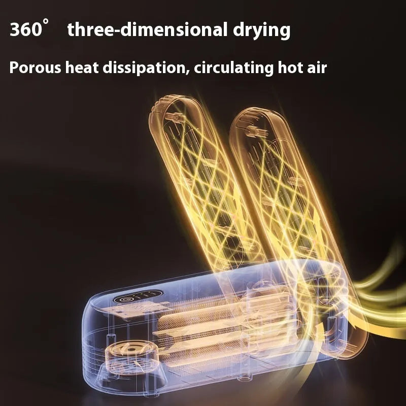 D4 black automatic shoe dryer with timing function and waterproof heating technology