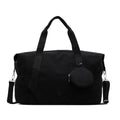 Lightweight Oxford cloth gym bag with breathable lining in black and green colour options