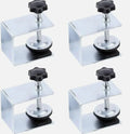 Stainless steel or galvanised drawer panel fixing clip for wood boards.