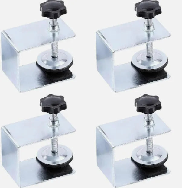 Stainless steel or galvanised drawer panel fixing clip for wood boards.