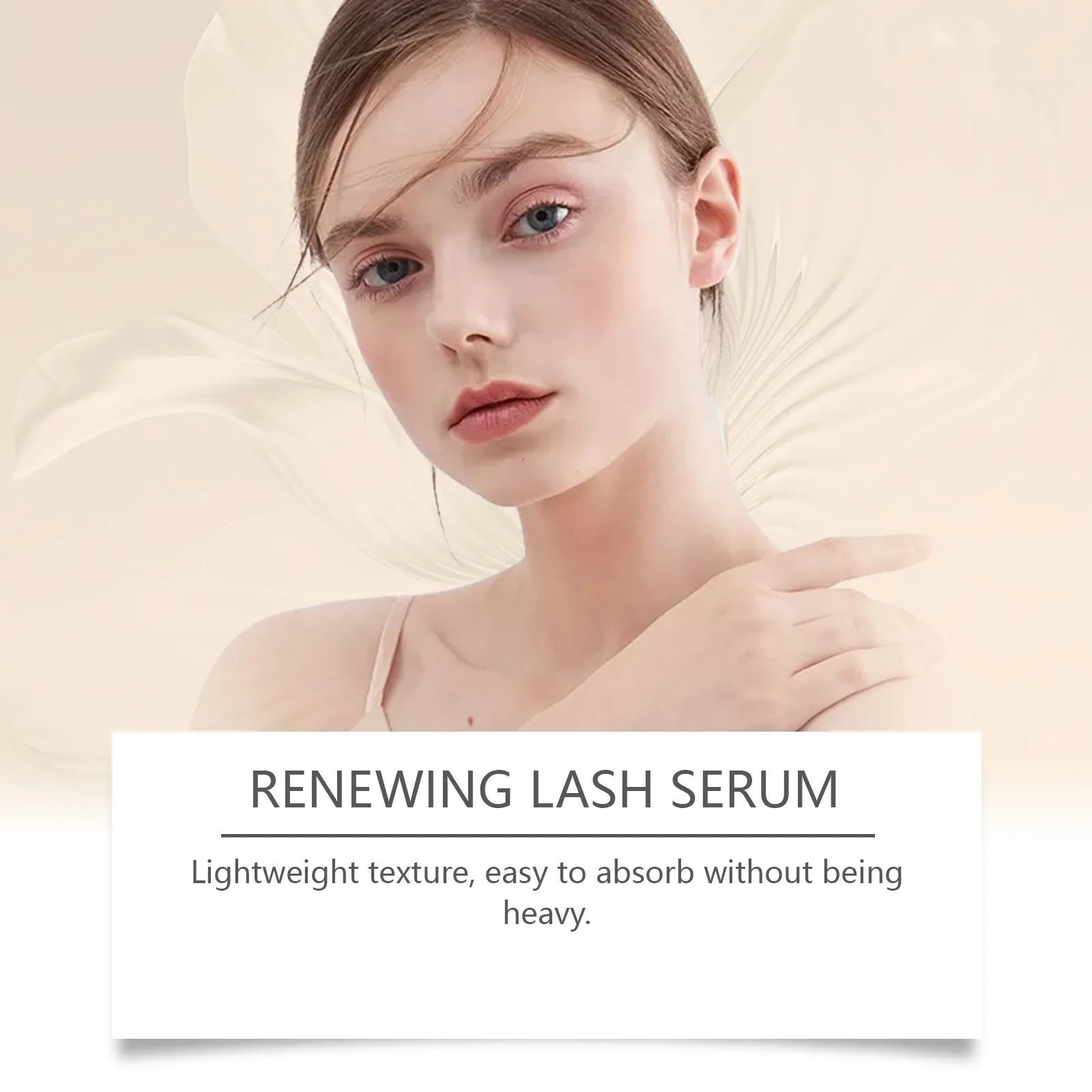 3ml bottle of eyelash nourish liquid with growth serum and applicator
