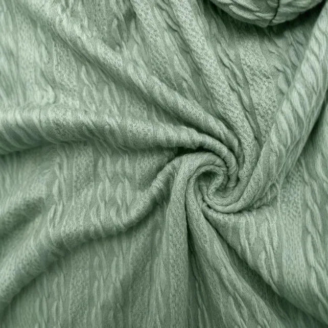 Forest green women's loose-fit hooded zip-up sweater coat on a hanger, showing front zip and long sleeves.