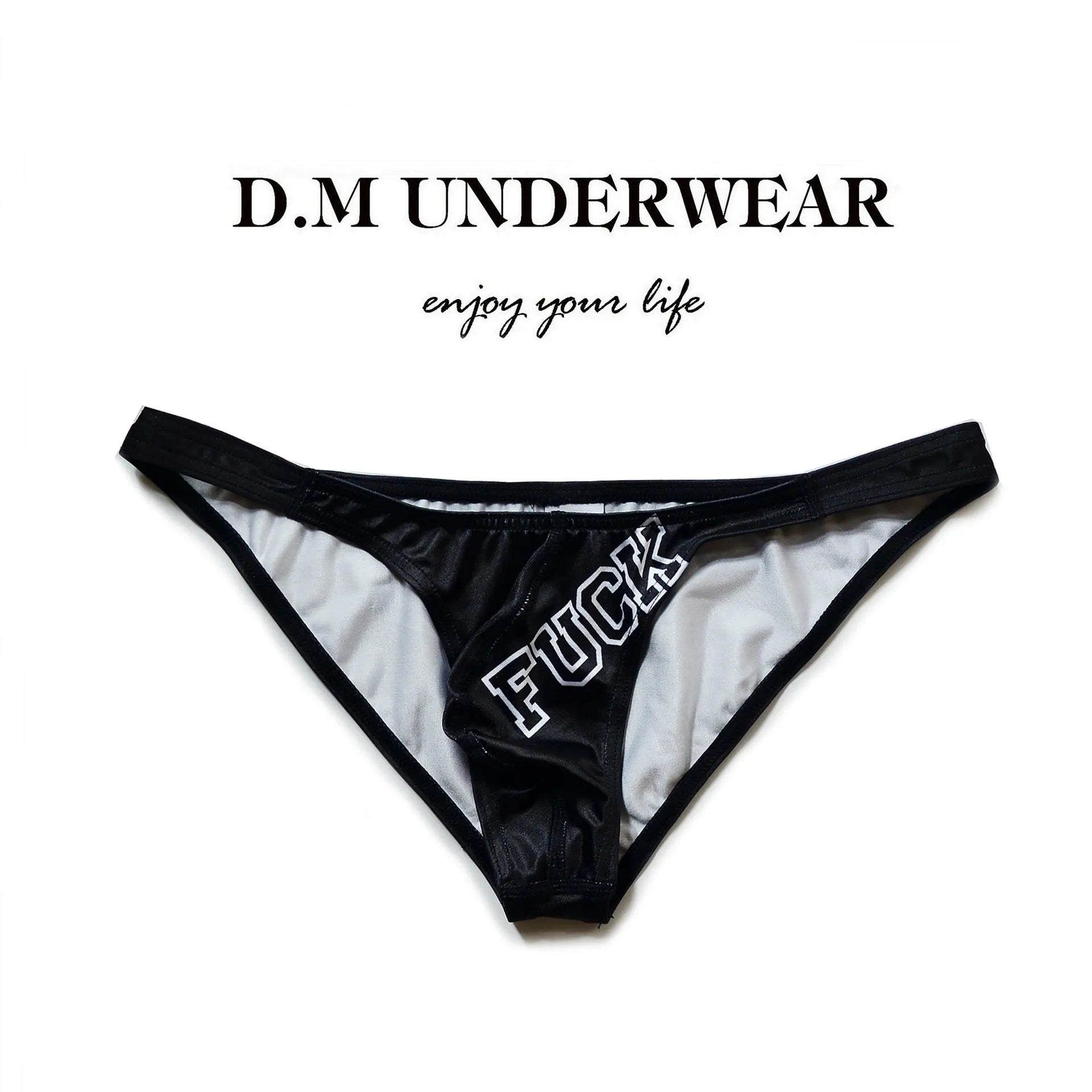 Women's low waist triangle shorts with letter design in polyester fabric