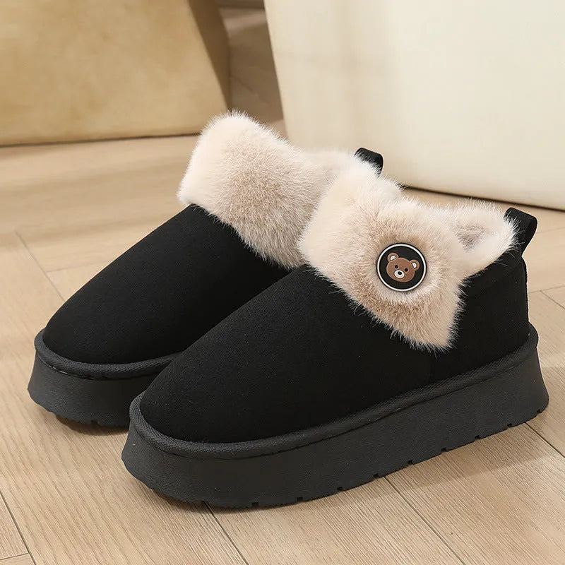 Women's casual flower sneakers with ankle wrap cotton slippers – flat heel, round toe, flyknit upper, multiple sizes