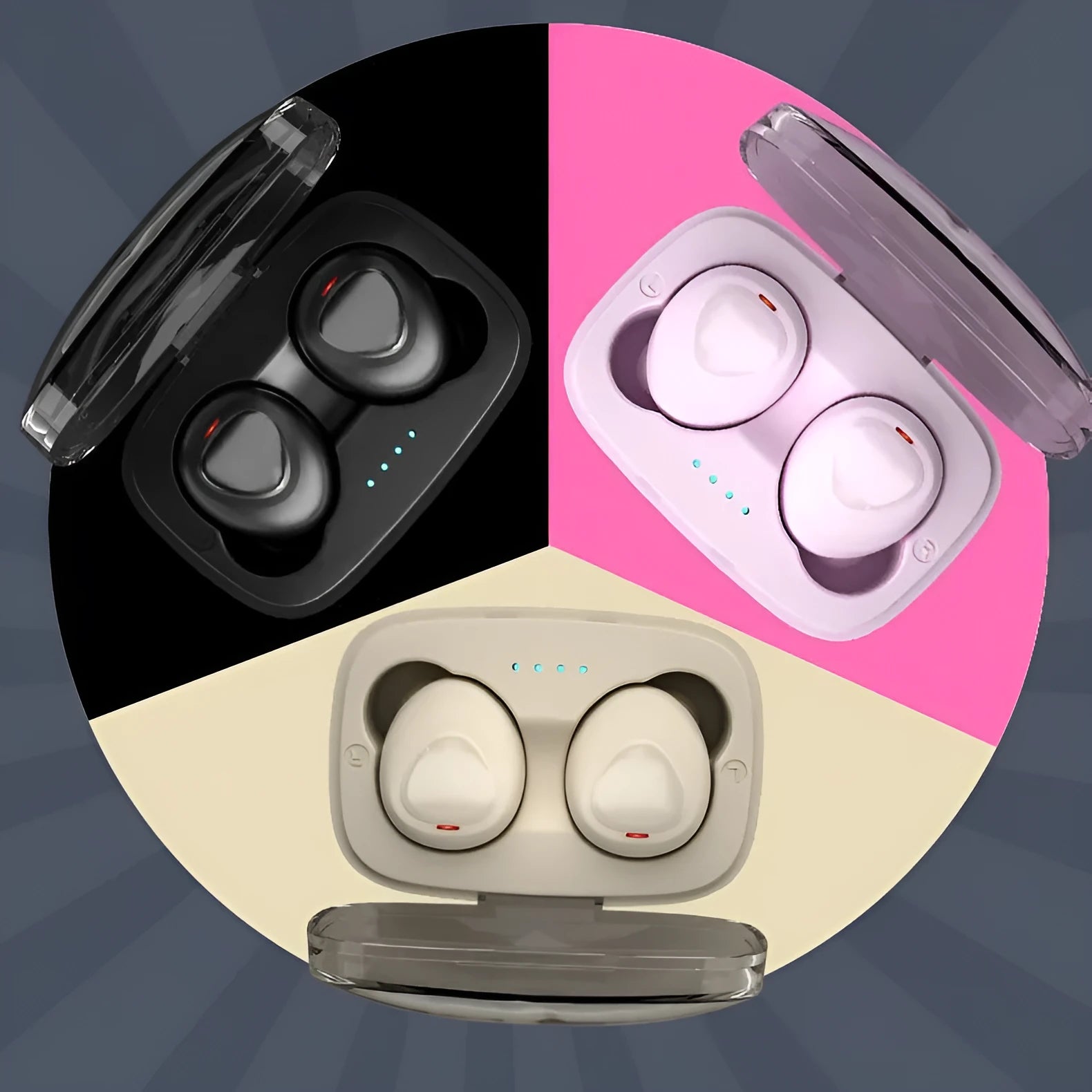 Bluetooth TWS sports mini wireless headset in black boxed packaging, ABS earplug style