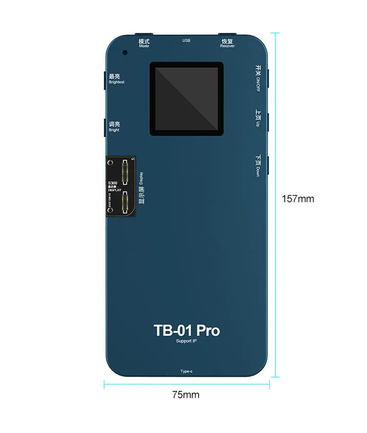 Mobile phone screen diagnostic tester with connection cables for smartphone display testing