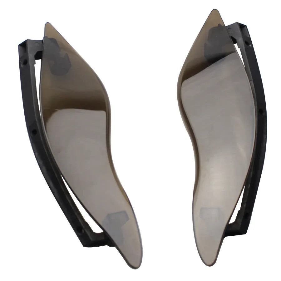 Harley Davidson trike windshield side wings in ABS plastic, smoked and black options