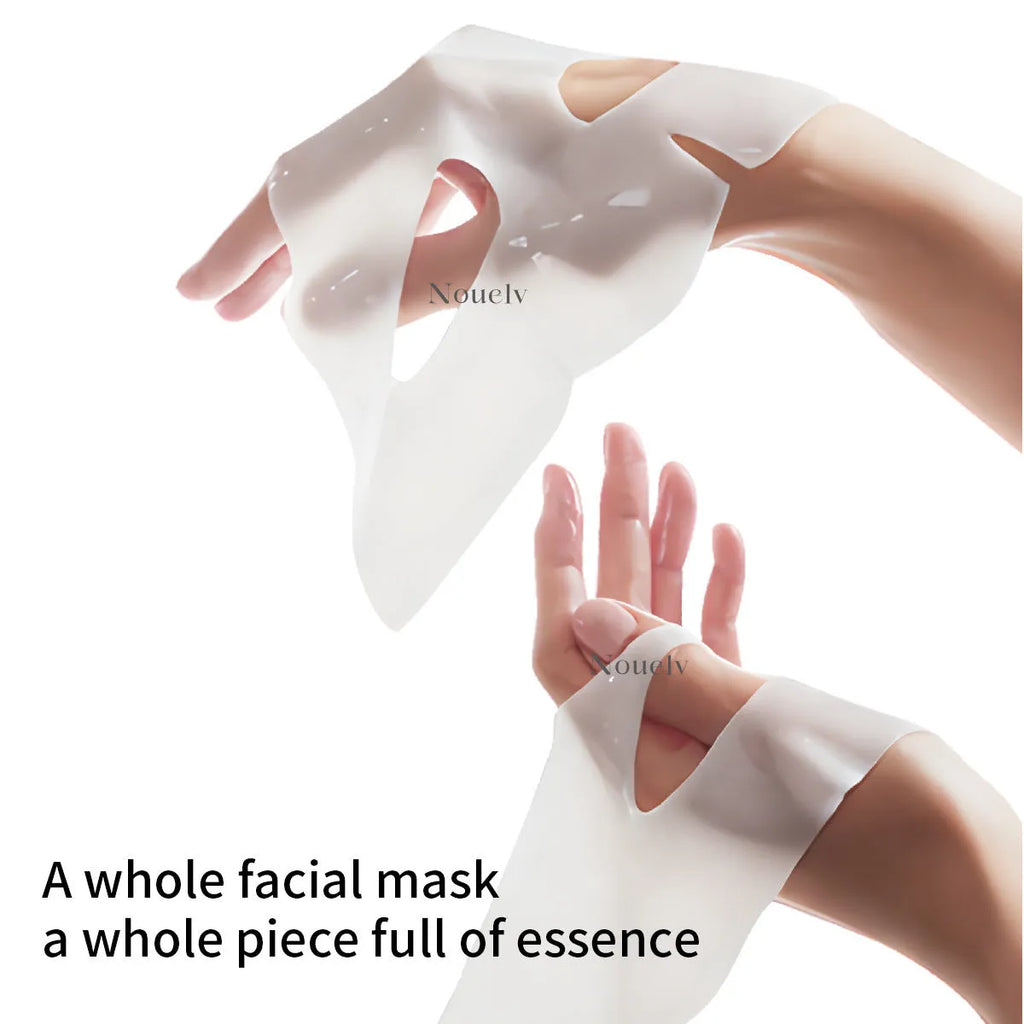 Collagen layered patch mask box containing 4 pieces for skincare treatment