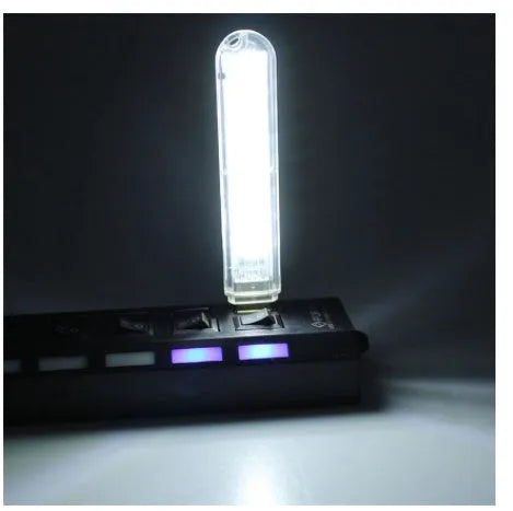 8pcs 5630 LED mini USB lights with U disk shape, PC shade, metal holder, 100x18mm, 5V USB powered.