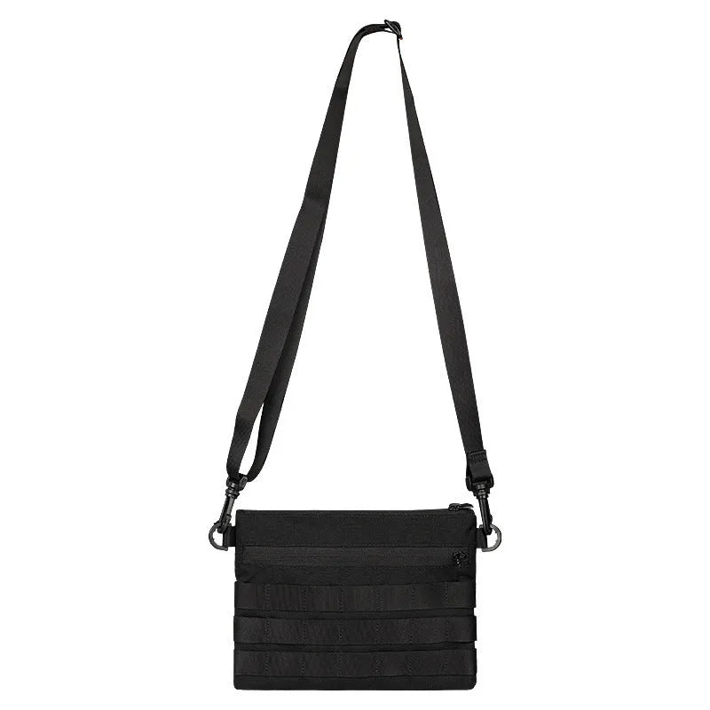 Black Oxford cloth portable outdoor kit measuring 18 by 3.5 centimetres