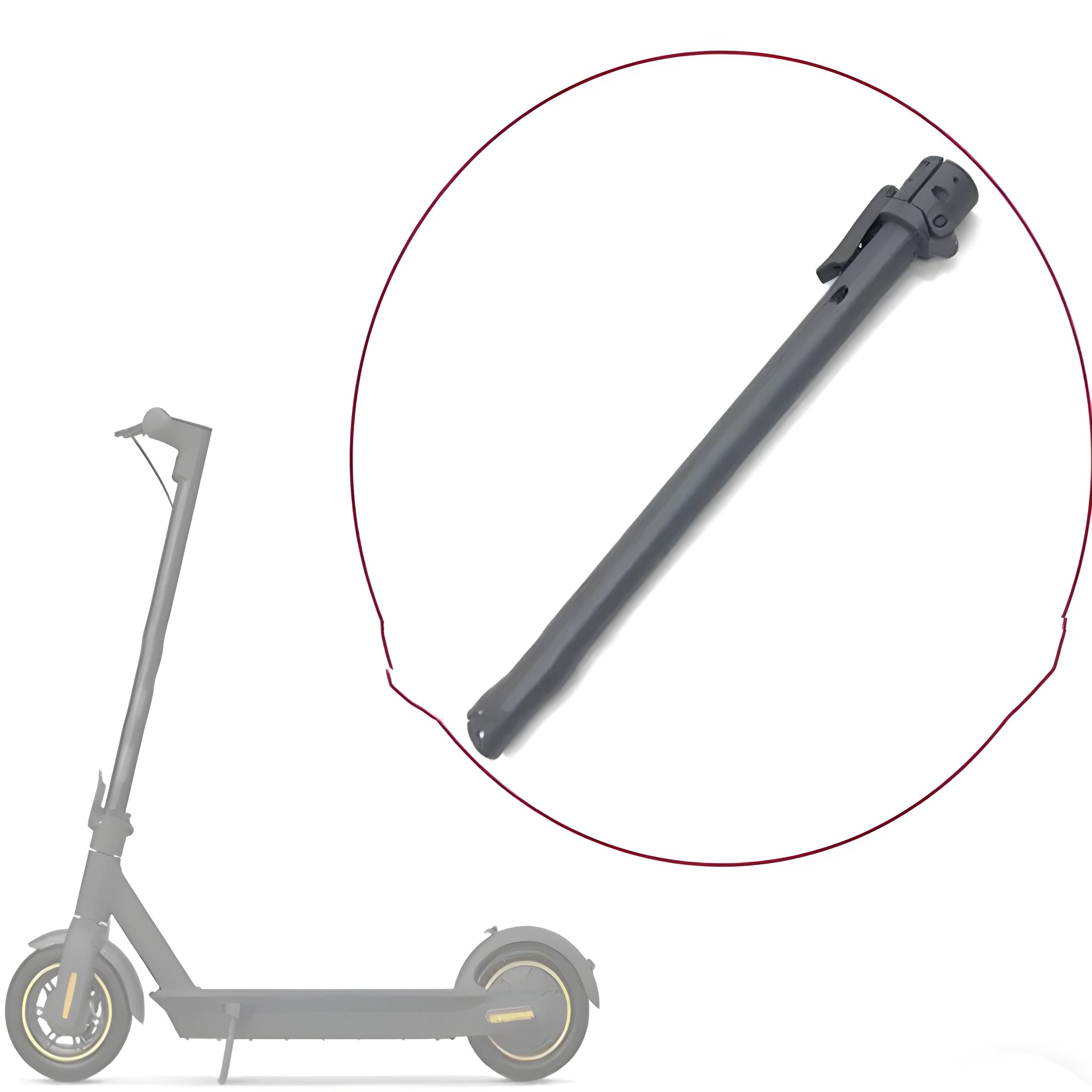 Black replacement folding bar for Nanbo No.9 electric scooter upright