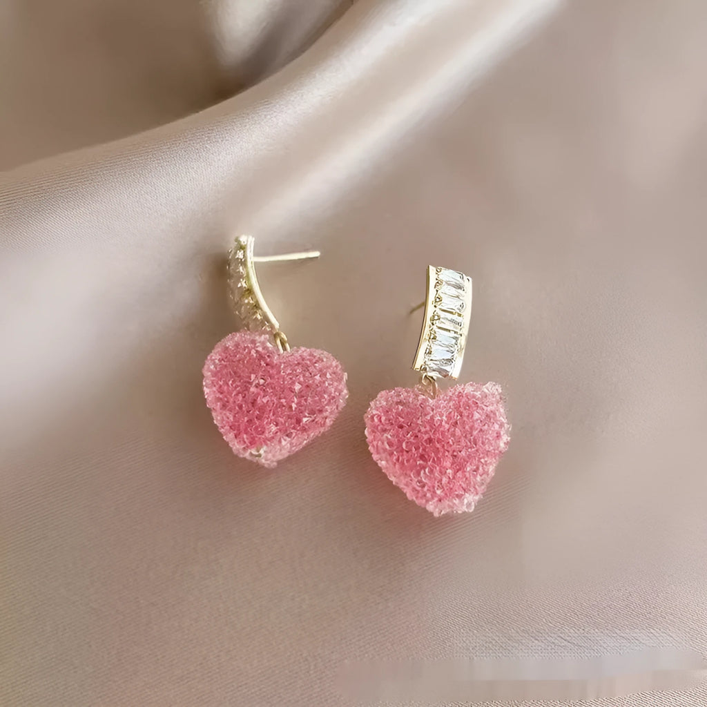 Pink and blue candy stud earrings for women with alloy construction and cute style