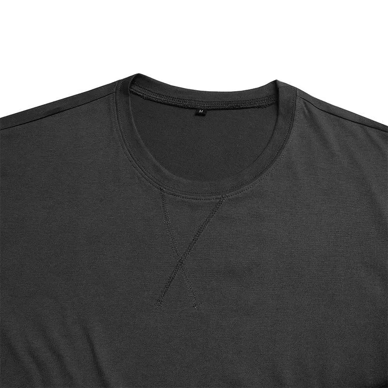 Men's slim fit cotton short-sleeved T-shirt in multiple colour options