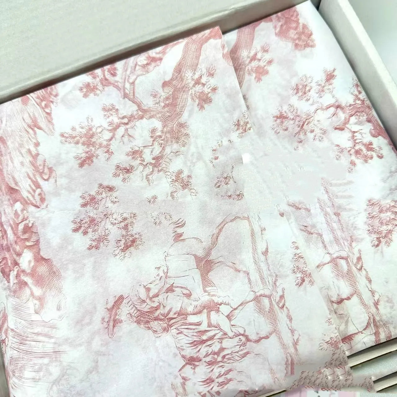 French romance Mg tissue paper in pink purple and green purple colours, 50x70cm sheet
