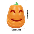 Yellow pumpkin-shaped TPR dog chew toy for aggressive chewers, showing textured ridges.