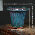 Limited Edition Jun Porcelain Colourful Glaze Spring Cymbidium Faberi Lotus Petal Orchid Ceramic Pot