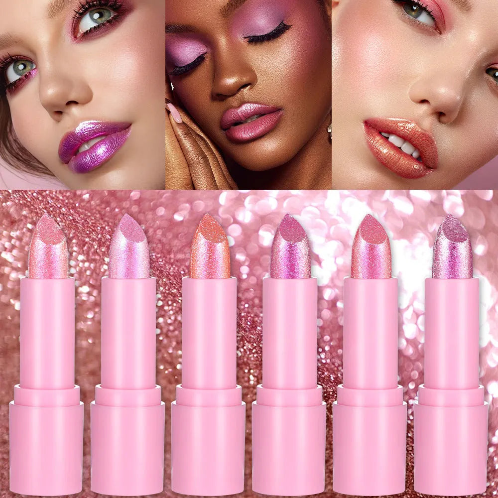 Sweetheart Bow Starlight Diamond lipstick tube in matte finish with six colour options