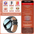 Multifunction smart watch with Bluetooth calling, heart rate and blood pressure monitoring, TFT screen, and choice of steel or leather style
