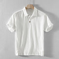 Men's cotton linen shirt in loose fit available in four colours with Asian sizing