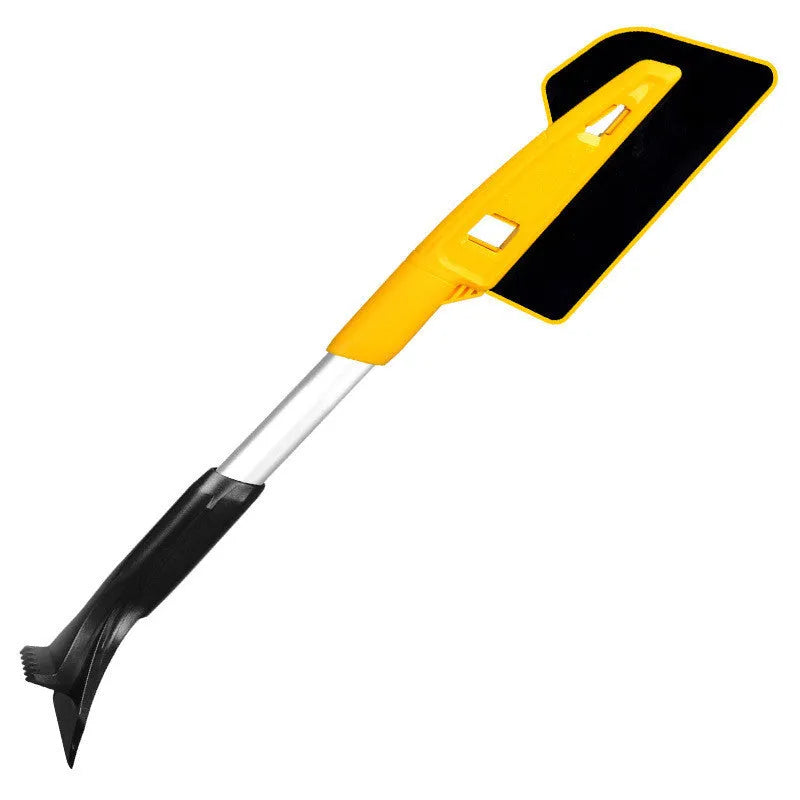 Yellow multifunctional snow shovel 68cm length for automotive snow removal made of ABS EVA aluminium alloy