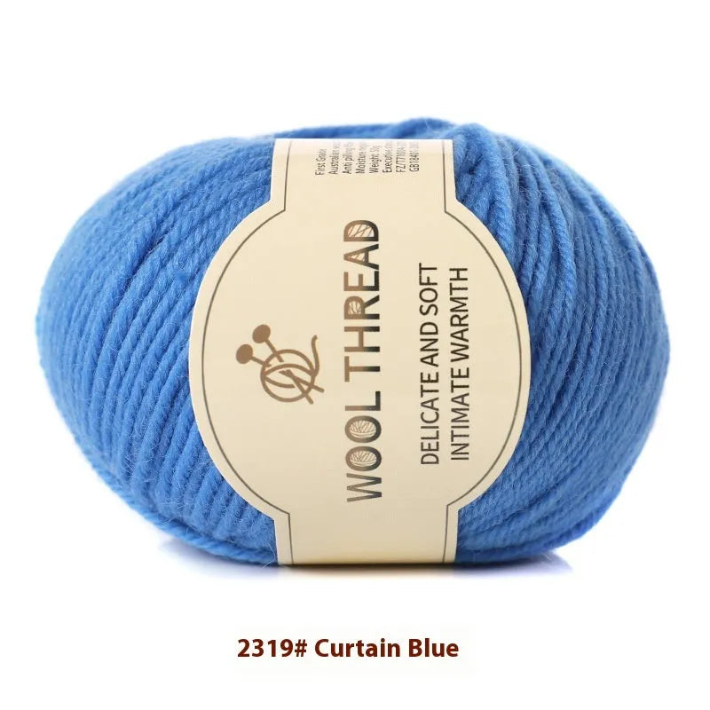 A skein of hand knitting wool yarn in a choice of colours for 10mm needle projects.