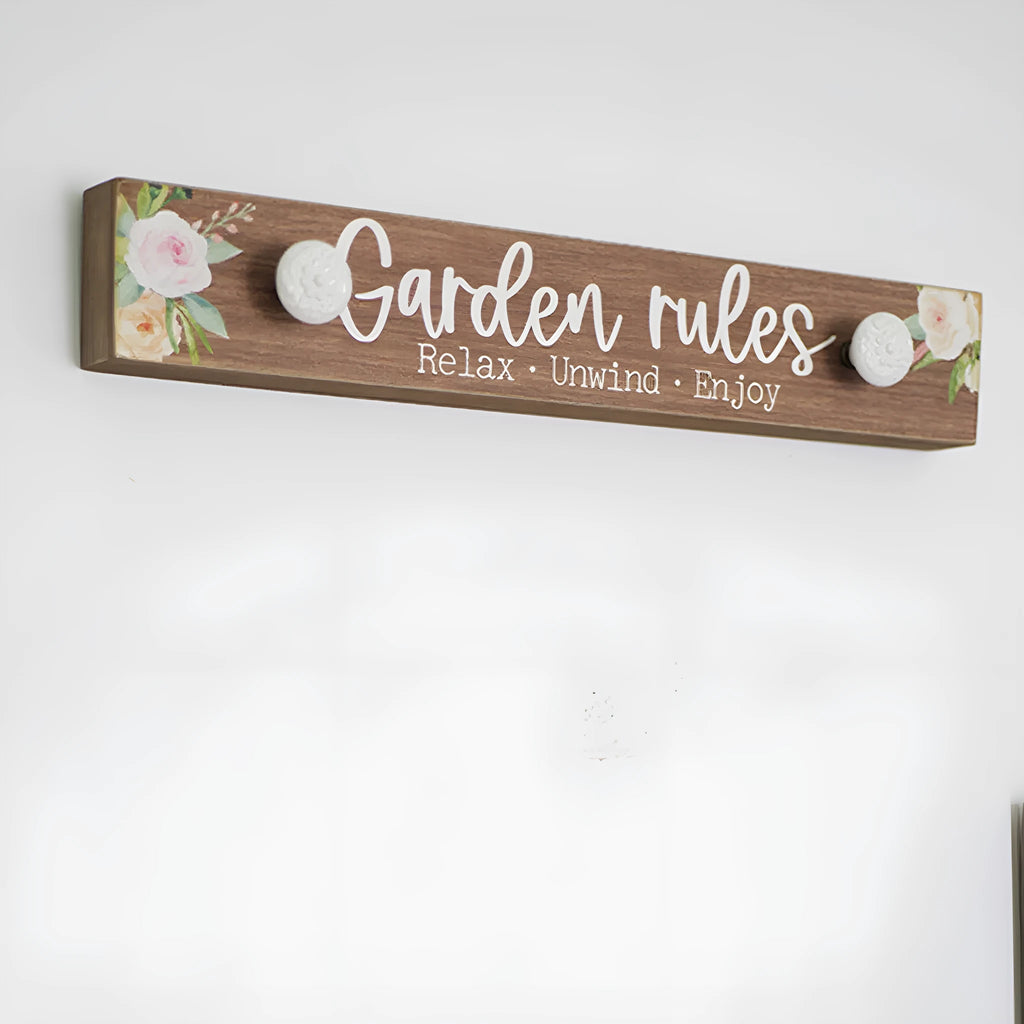 Wooden word plate wall decoration in American country style, available as Style A, Style B or two-piece set