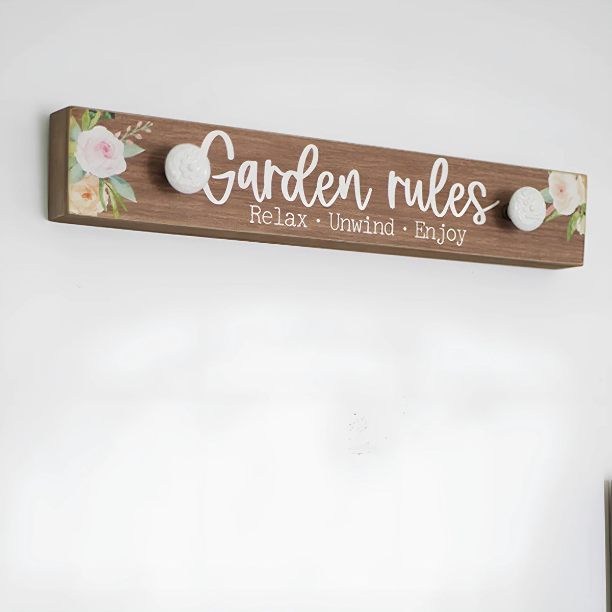 Wooden word plate wall decoration in American country style, available as Style A, Style B or two-piece set