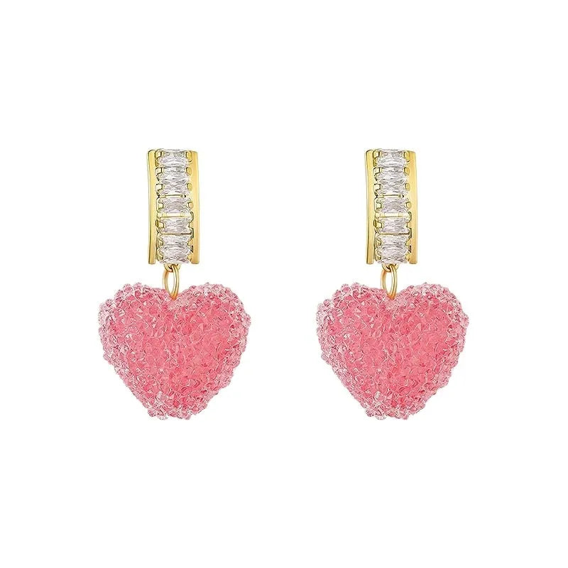 Pink and blue candy stud earrings for women with alloy construction and cute style