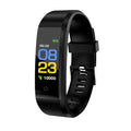 Smart wristband fitness tracker with 0.96in colour LED screen, heart rate monitor, TPU band, available in Black, Blue, Green, Purple and Red.