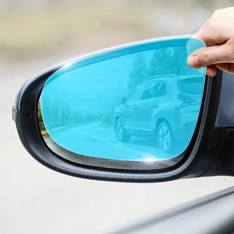 Transparent rain proof film for automobile rearview mirror made of optical grade PET