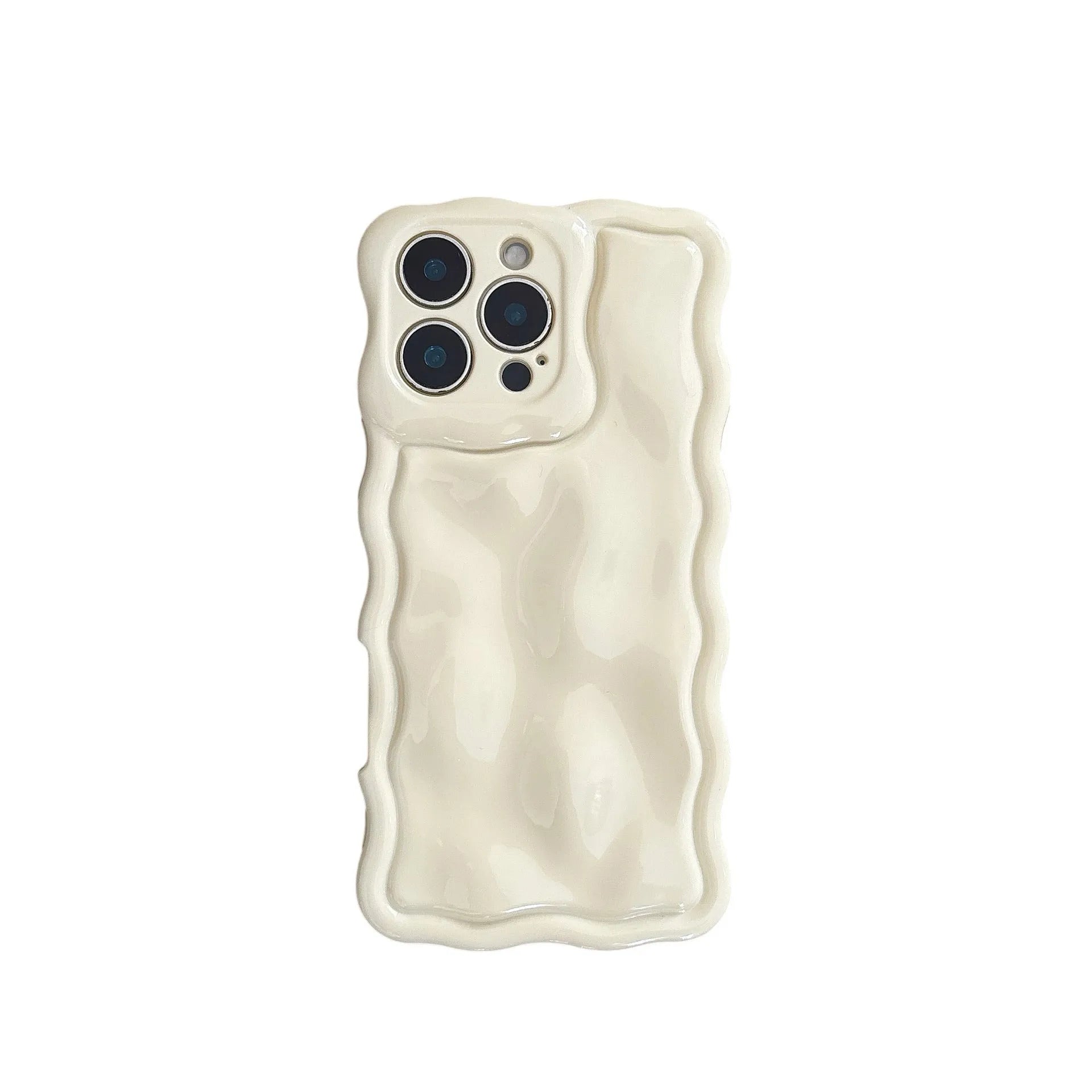 Simple solid colour water ripple TPU phone case with anti-fall and anti-fingerprint coating for iPhone