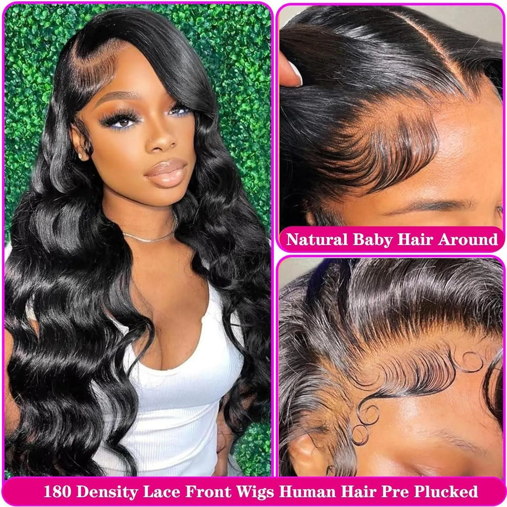 Black long curly synthetic wig on a stand showing 22-inch waves and full-head coverage