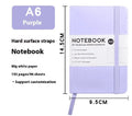 A5 soft skin-feel Pu leather notebook with lined pages, shown in a selection of available colours.