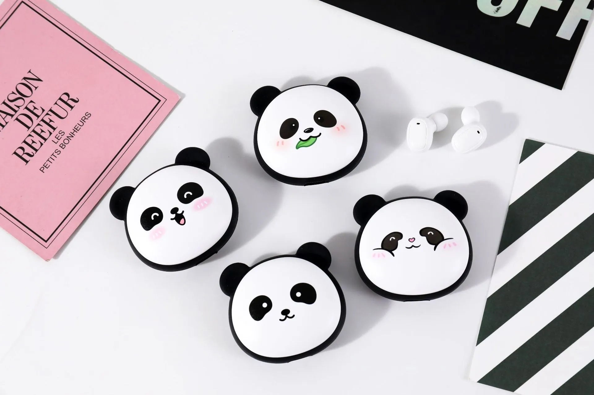 TWS true wireless sports earbud with cartoon style, PC ABS build, and 8+ hour battery life