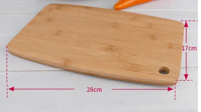 Moso bamboo square kitchen cutting board, 28 x 17 x 1 cm, 305 g, with antibacterial protection for food preparation