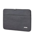 15-inch water repellent polyester laptop liner in light grey, slim design for laptop protection