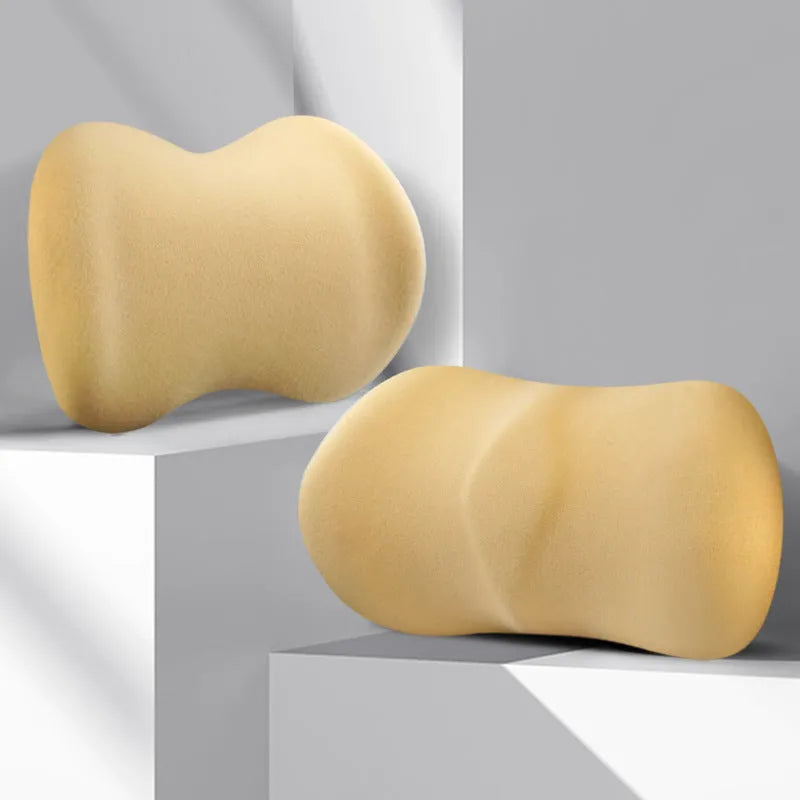 Car seat headrest pillow and lumbar support pillow set in five colour options