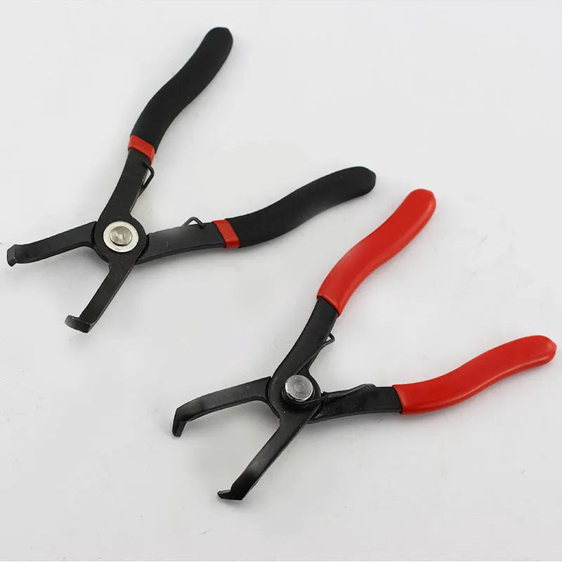 Red interior round nail removal pliers with PVC handles and 0-26mm adjustment