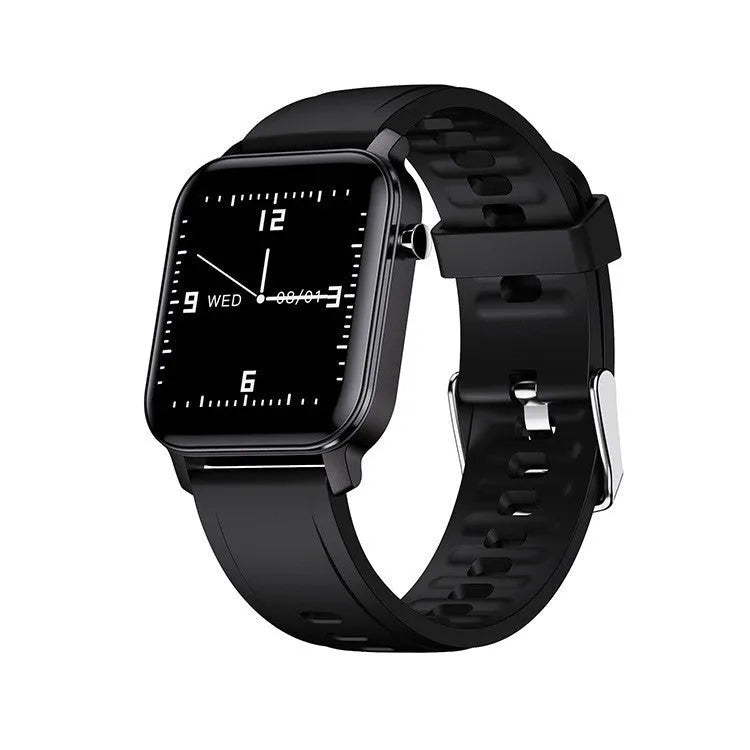 M2 smart bracelet watch with colour screen and black silicone wristband on a wrist.