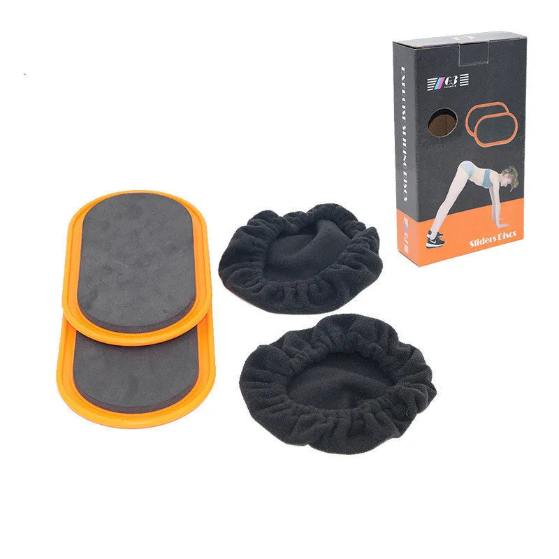 Rapid fitness sliding mat oval ABS home gym slider in blue colour on floor